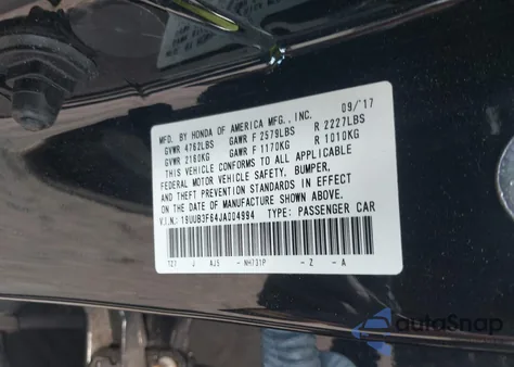 2018 Acura Tlx Tech A-Spec Pkgs из США, поврежденный, VIN 19UUB3F64JA004994